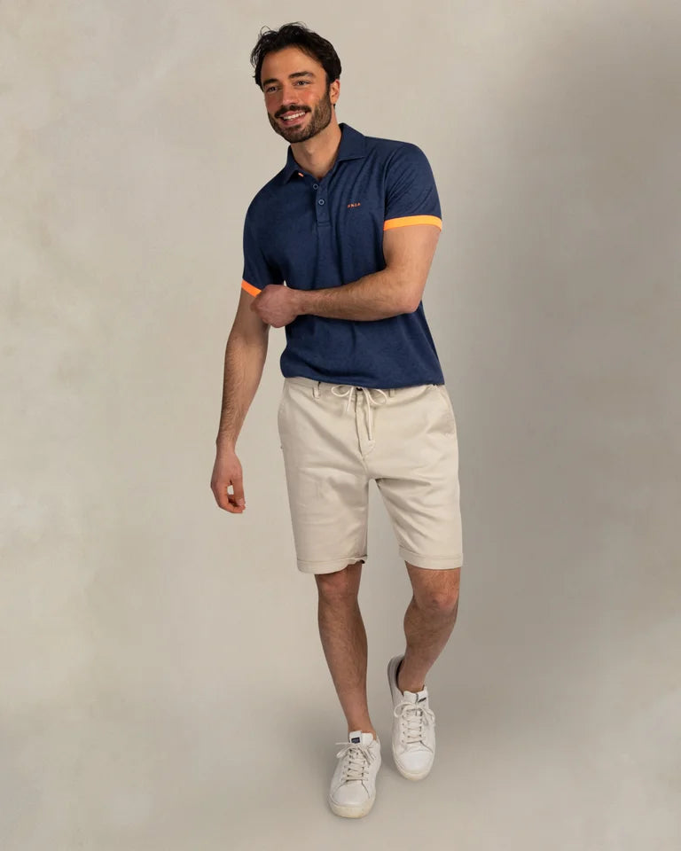 NZA Polo Manga Corta New Zealand Auckland Navy Sky