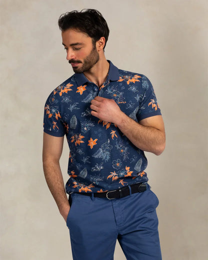 NZA Polo Manga Corta New Zealand Auckland Navy Sky