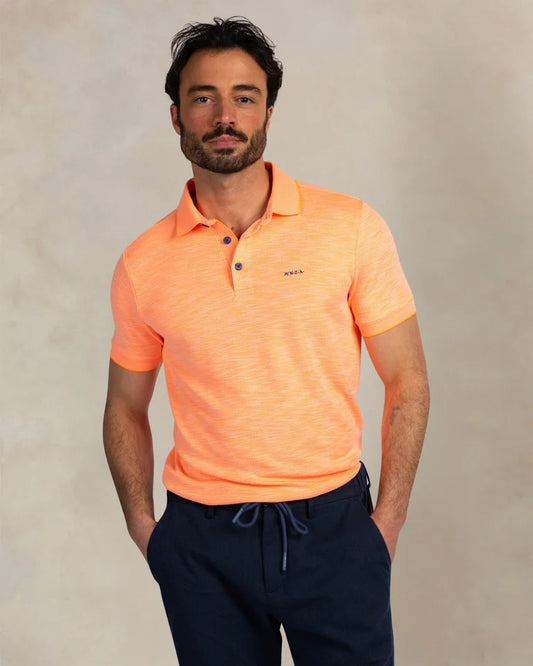 NZA Polo Manga CortaNew Zealand Auckland Fresh Mandarine