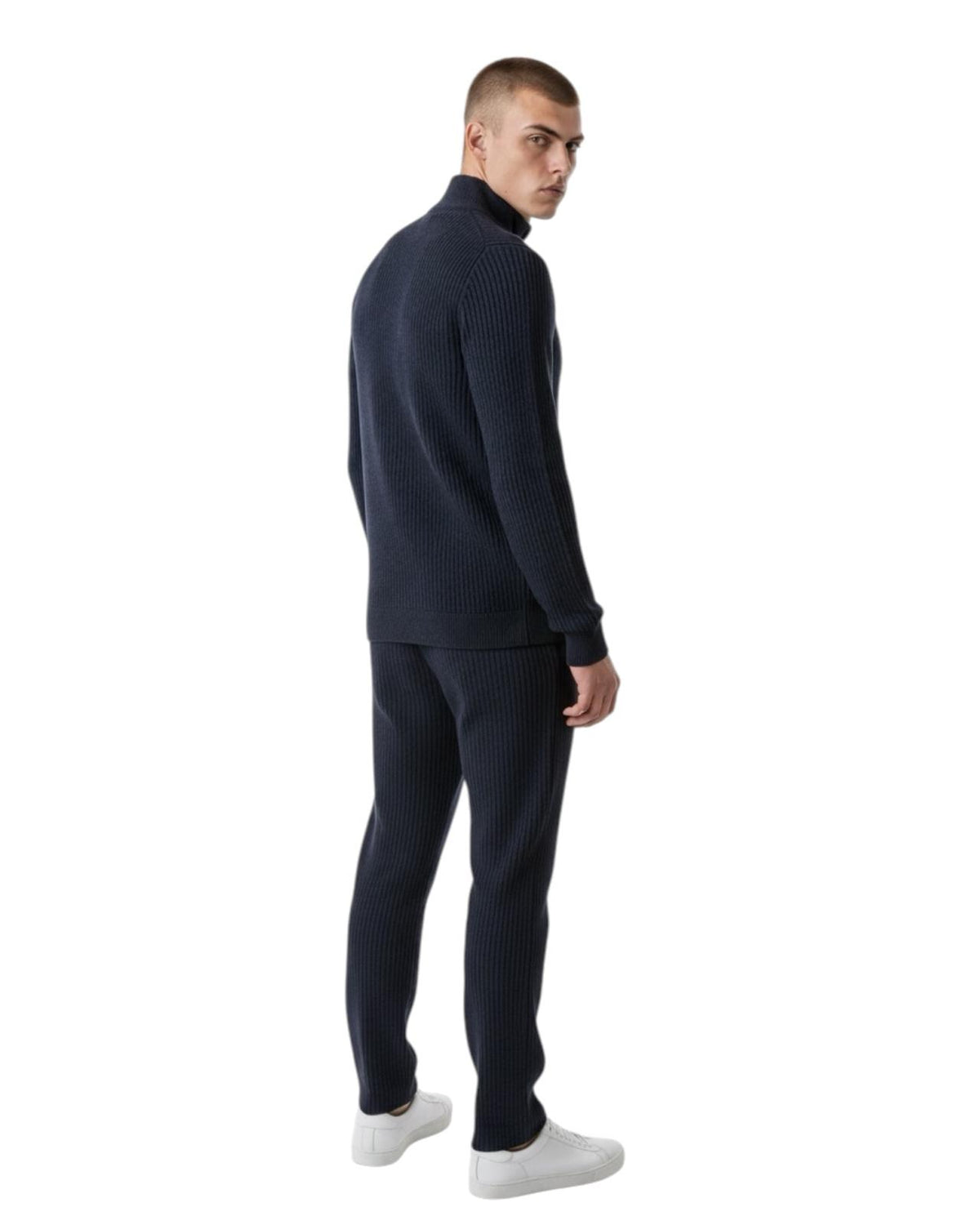 New Zealand Auckland Jersey con Media Cremallera Oxford Navy