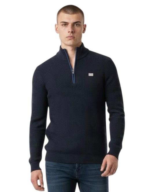 New Zealand Auckland Jersey con Media Cremallera Oxford Navy