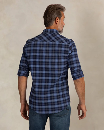 New Zealand Auckland Camisa de Franela de Cuadros Oxford Navy