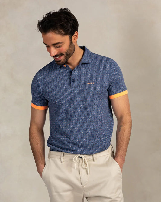 NZA Polo Manga Corta New Zealand Auckland Navy Sky