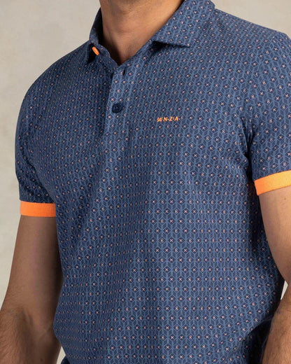 NZA Polo Manga Corta New Zealand Auckland Navy Sky