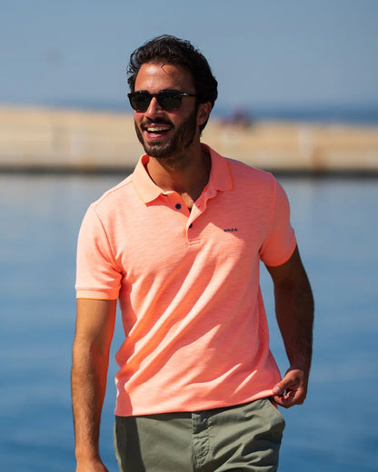 NZA Polo Manga CortaNew Zealand Auckland Fresh Mandarine