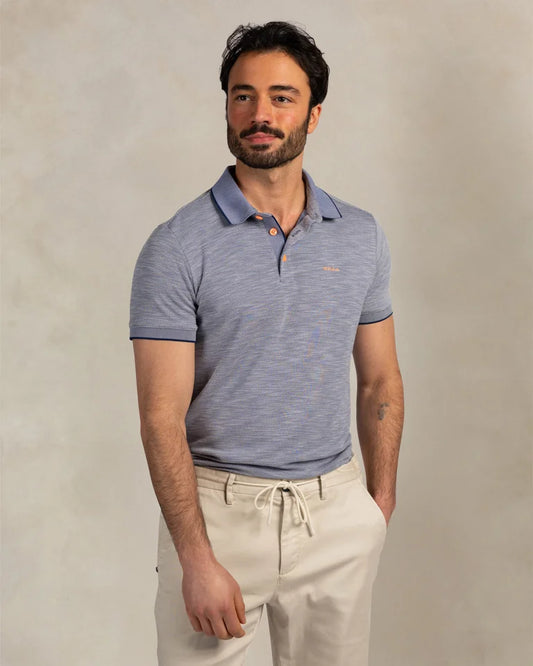 NZA Polo Manga CortaNew Zealand Auckland Navy Sky