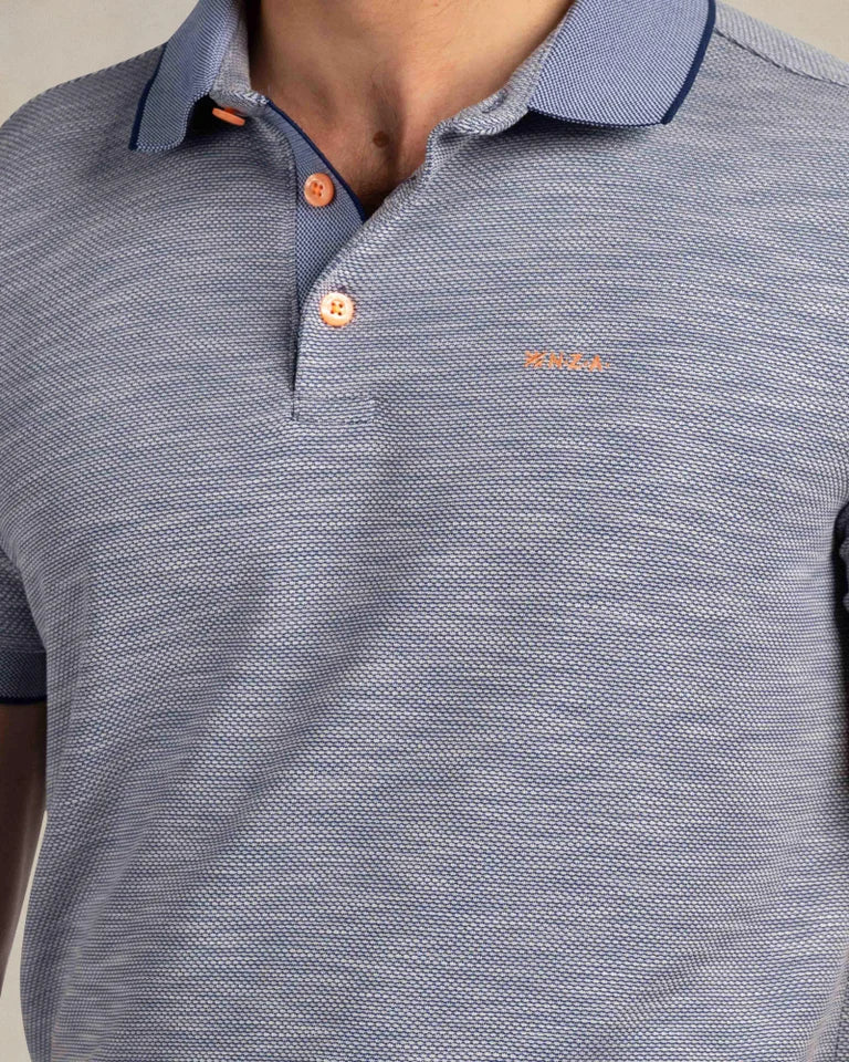 NZA Polo Manga CortaNew Zealand Auckland Navy Sky