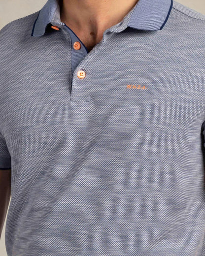 NZA Polo Manga CortaNew Zealand Auckland Navy Sky