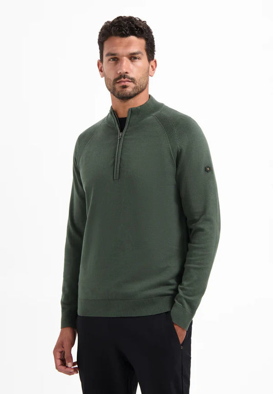 NXS Pullover Cuello Con Media Cremallera No Excess Dark Green