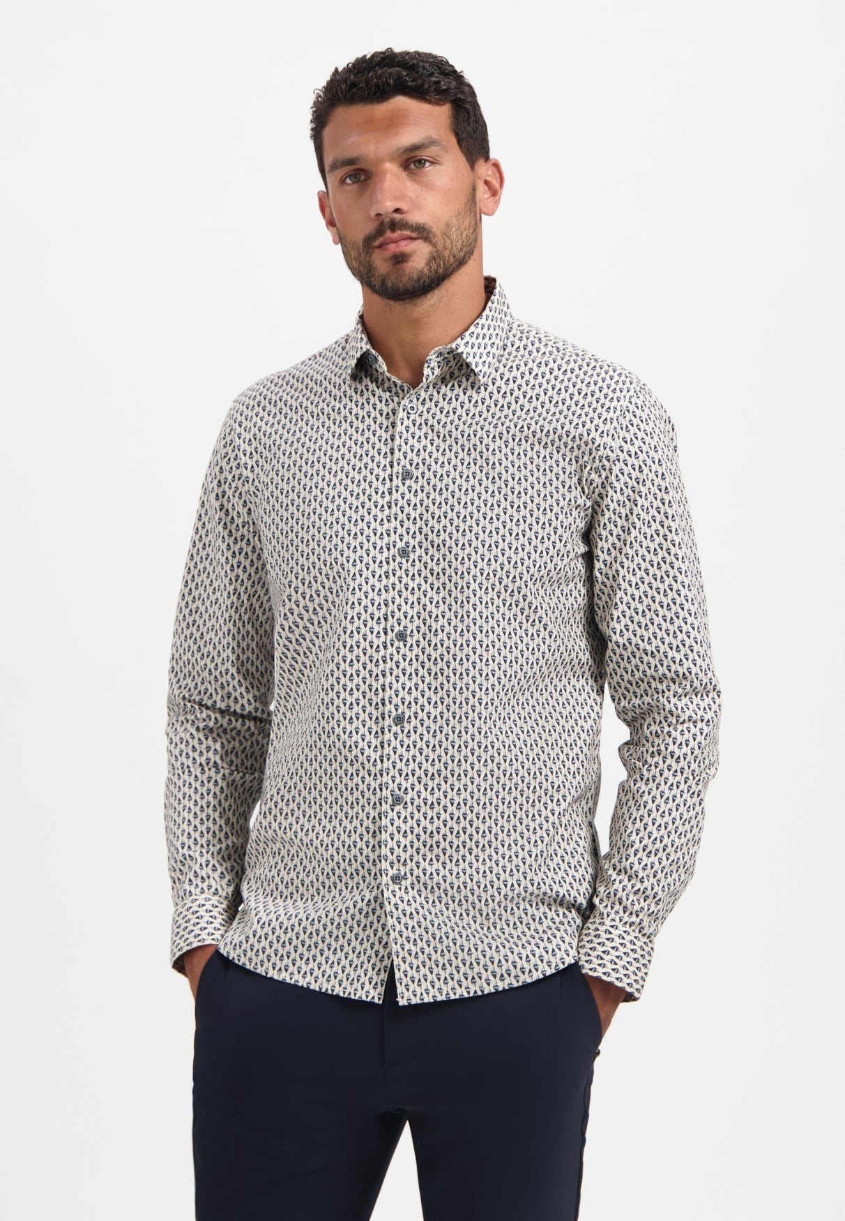 NXS Camisa Manga Larga Estampada White