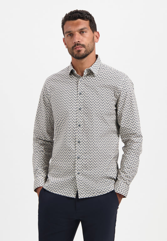 NXS Camisa Manga Larga Estampada White