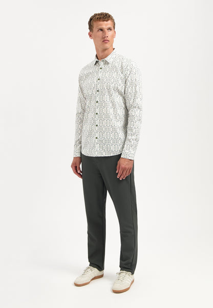NXS Camisa Manga Larga Estampada No Excess Dark Green