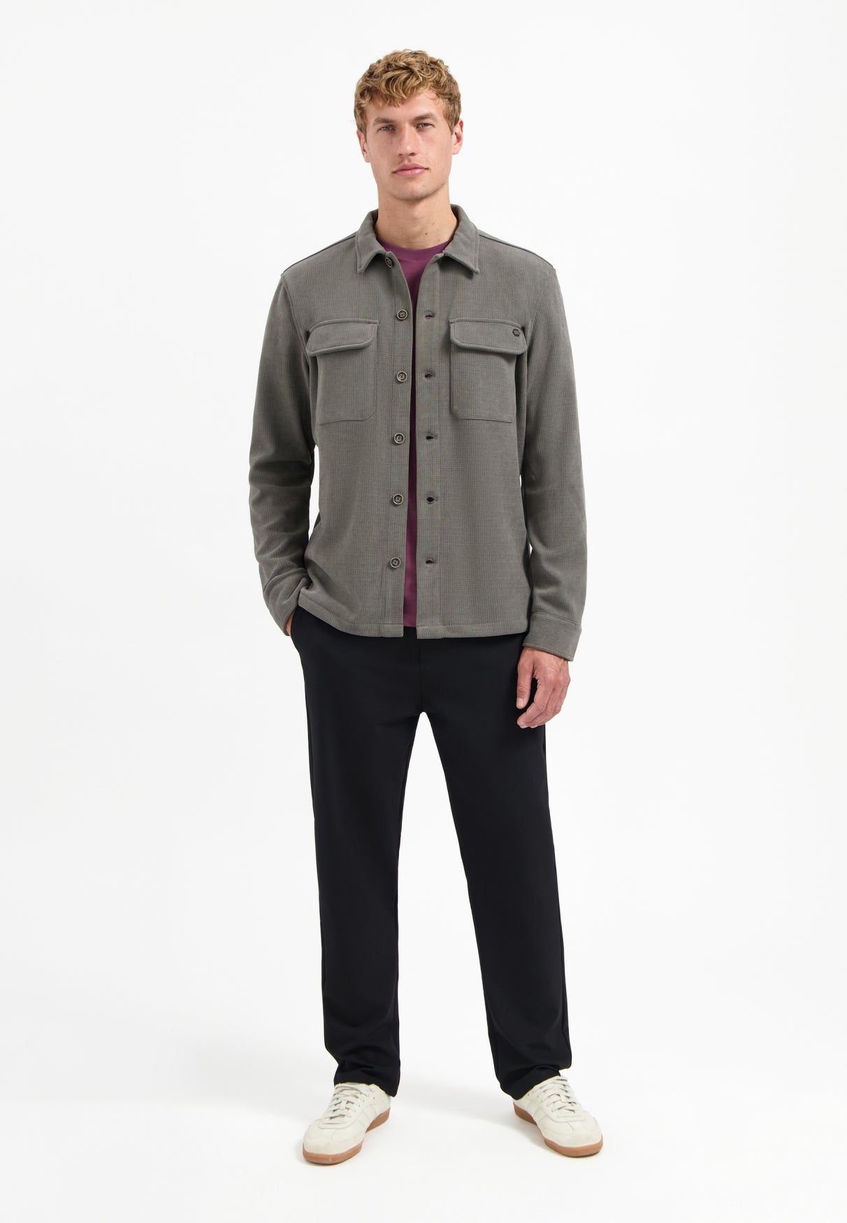 NXS Sobrecamisa Con botones No Excess Dark Clay
