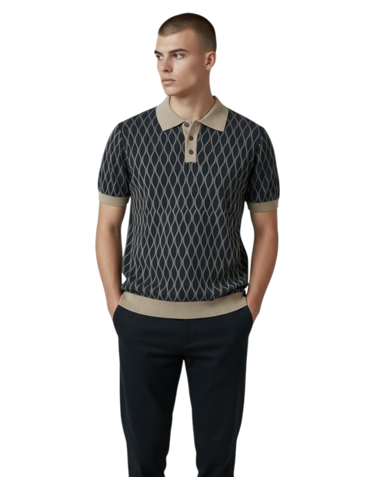 Indicode Jeans Polo de Punto Inovale Sky Captain