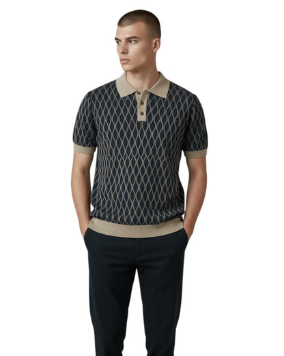 Indicode Jeans Polo de Punto Inovale Sky Captain