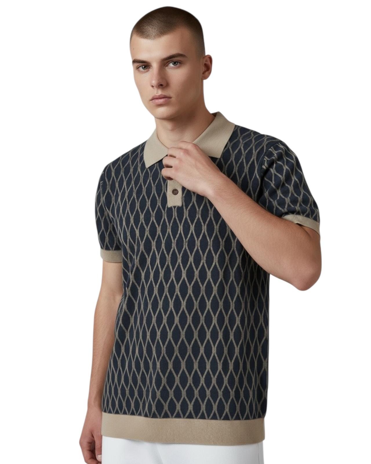 Indicode Jeans Polo de Punto Inovale Sky Captain