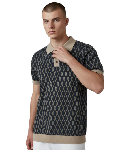 Indicode Jeans Polo de Punto Inovale Sky Captain