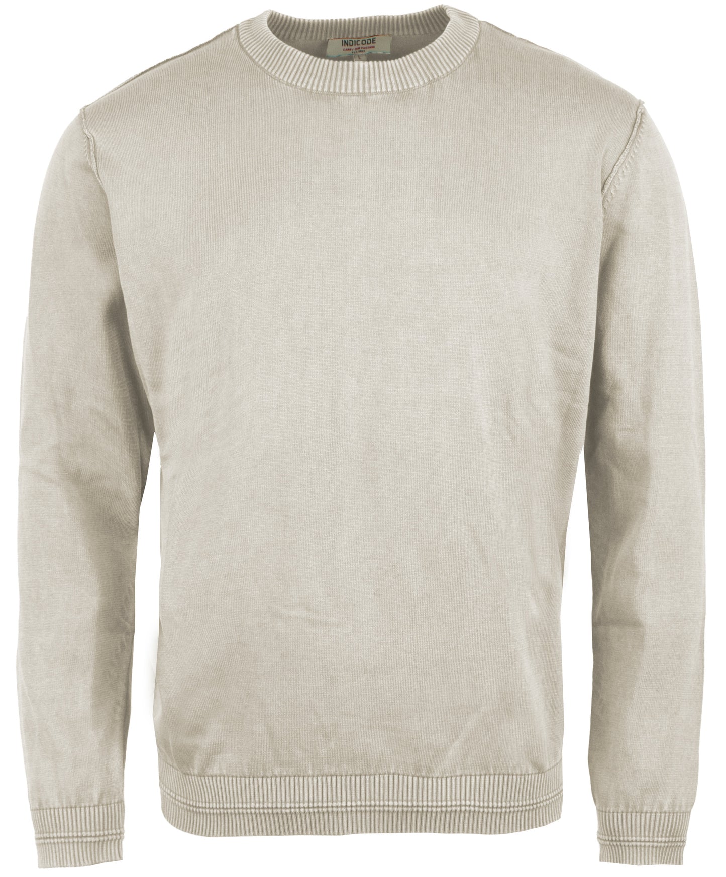 Indicode Jeans Pullover Lavado a la Piedra Infilmur Fog