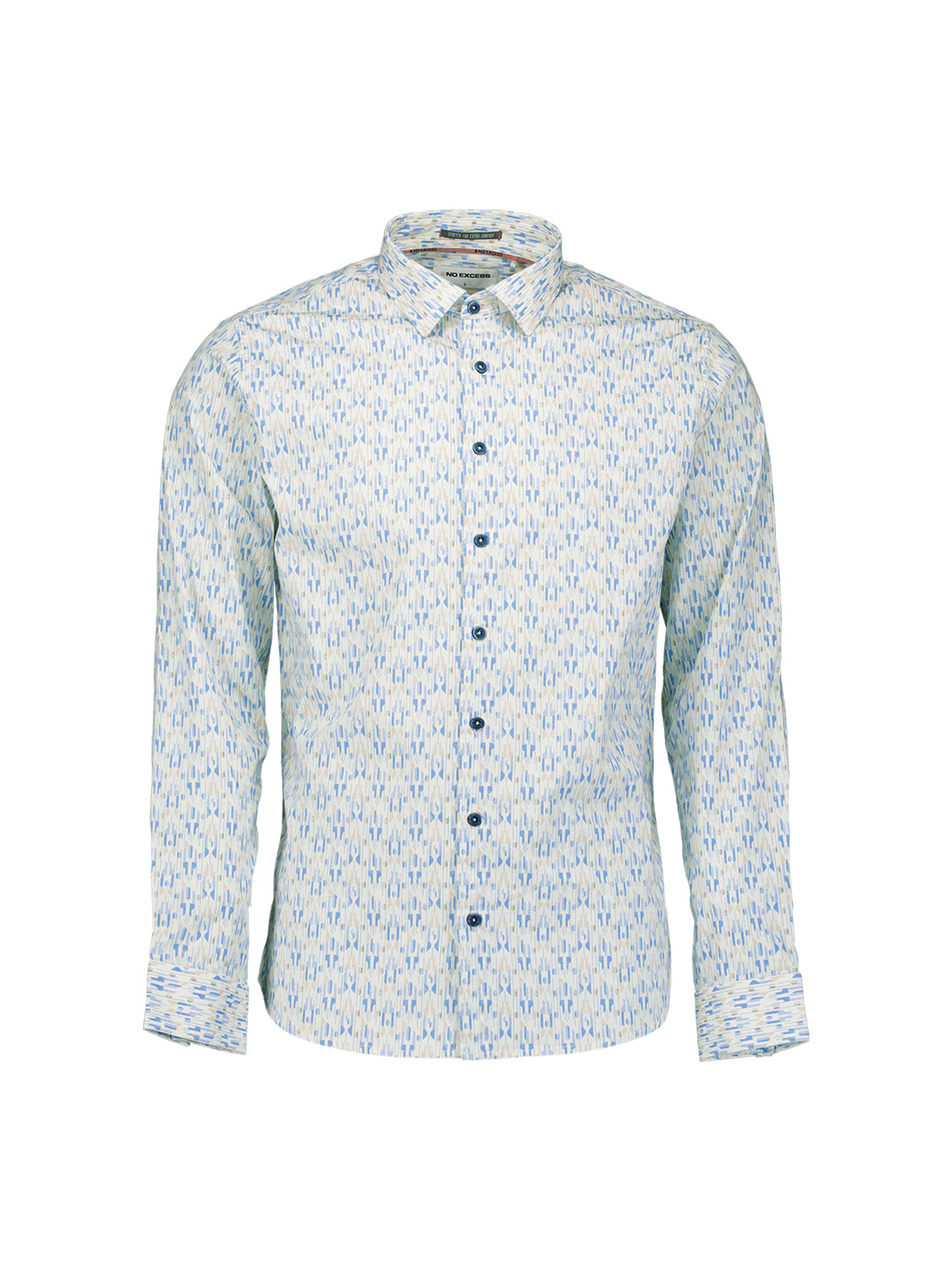 NXS Camisa Manga Larga Estampada No Excess Blue