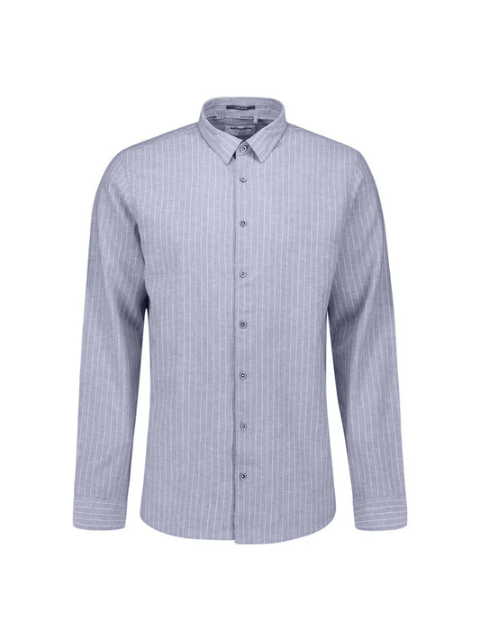 NXS Camisa Manga Larga de Lino No Excess Indigo Blue