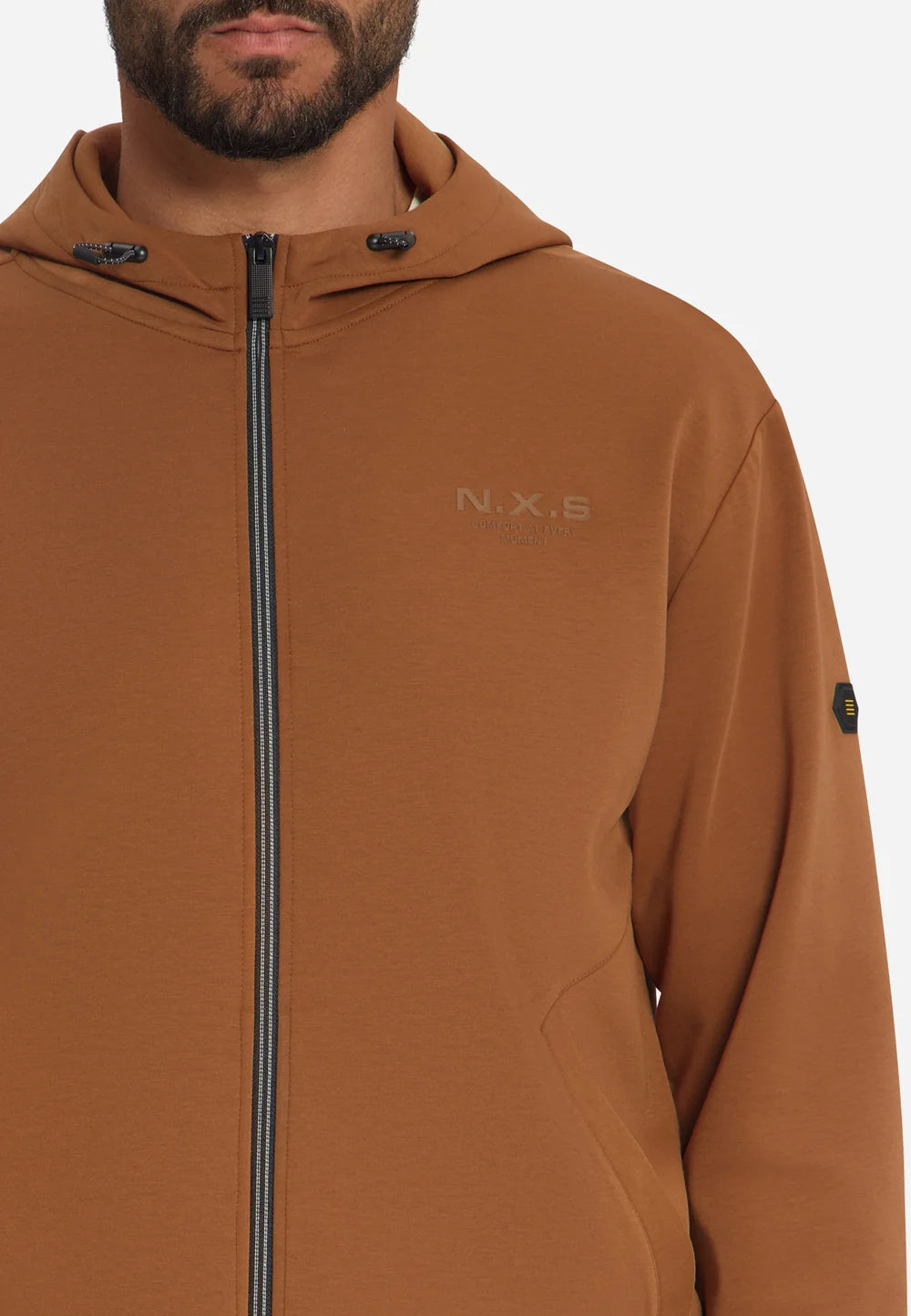 Sudadera Capucha Cremallera | Caramel — No Excess