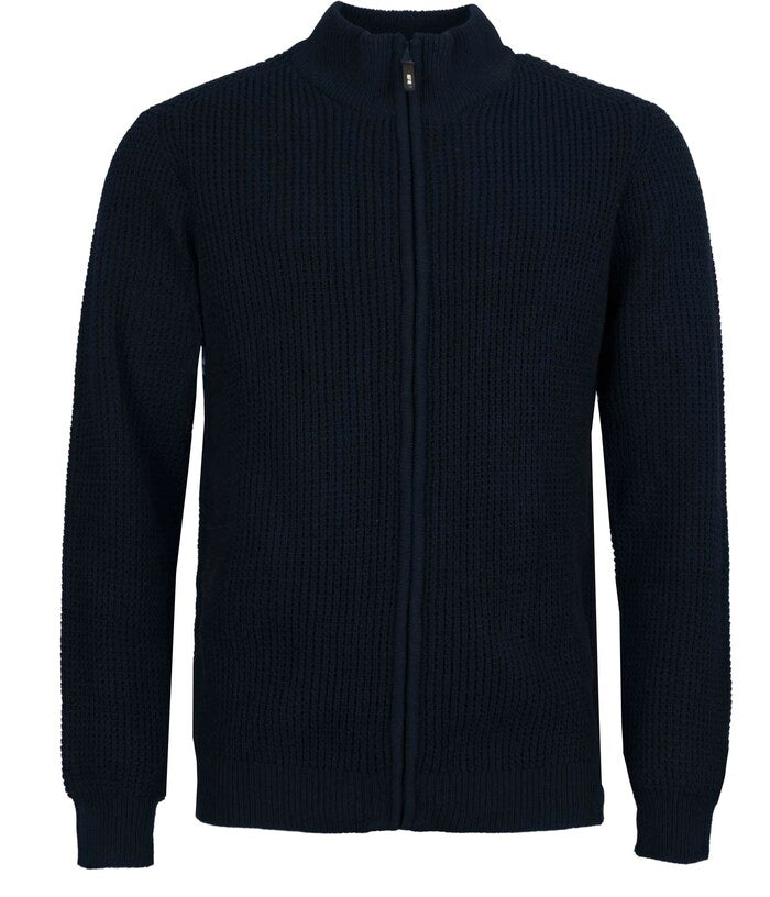 Indicode Jeans Cardigan Cuello Alto Inrevinato Irish Navy