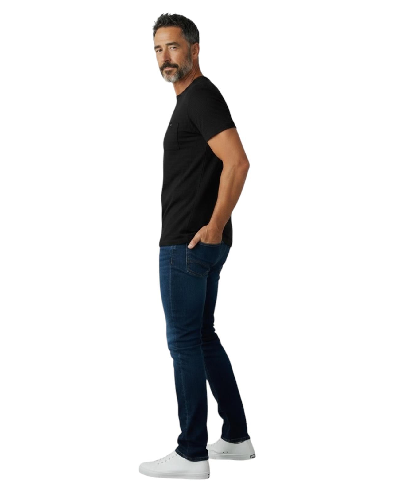 Indicode Jeans Camiseta Cuello Redondo Innova Jet Black