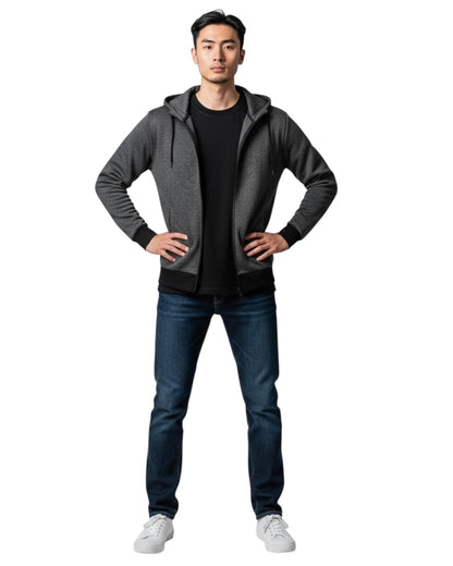 Indicode Jeans Sudadera Con Cremallera InSting Black