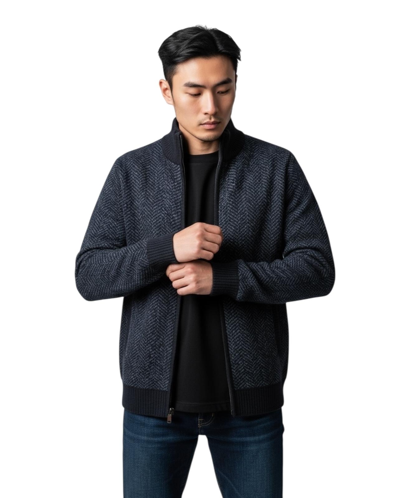 Indicode Jeans Cardigan Con Cremallera Infrancois Sky Captain