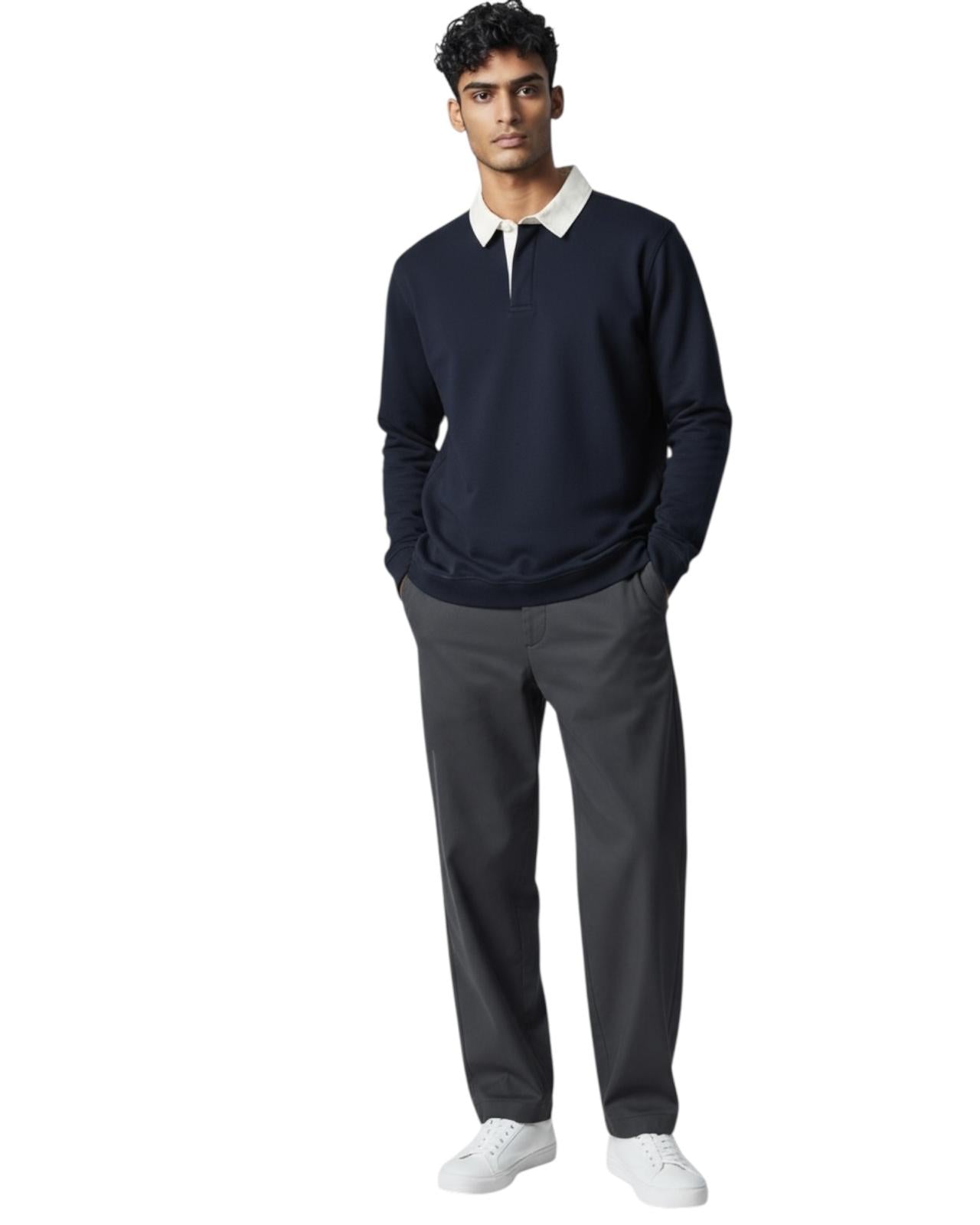 Indicode Jeans Polo Rugby Manga Larga Indisnar Sky Captain