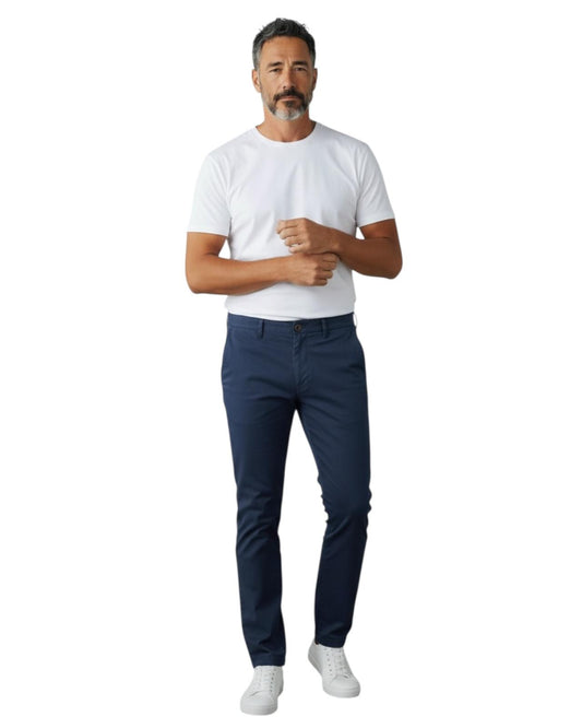 Indicode Jeans Pantalon Chino Elastico Inspring Sky Captain
