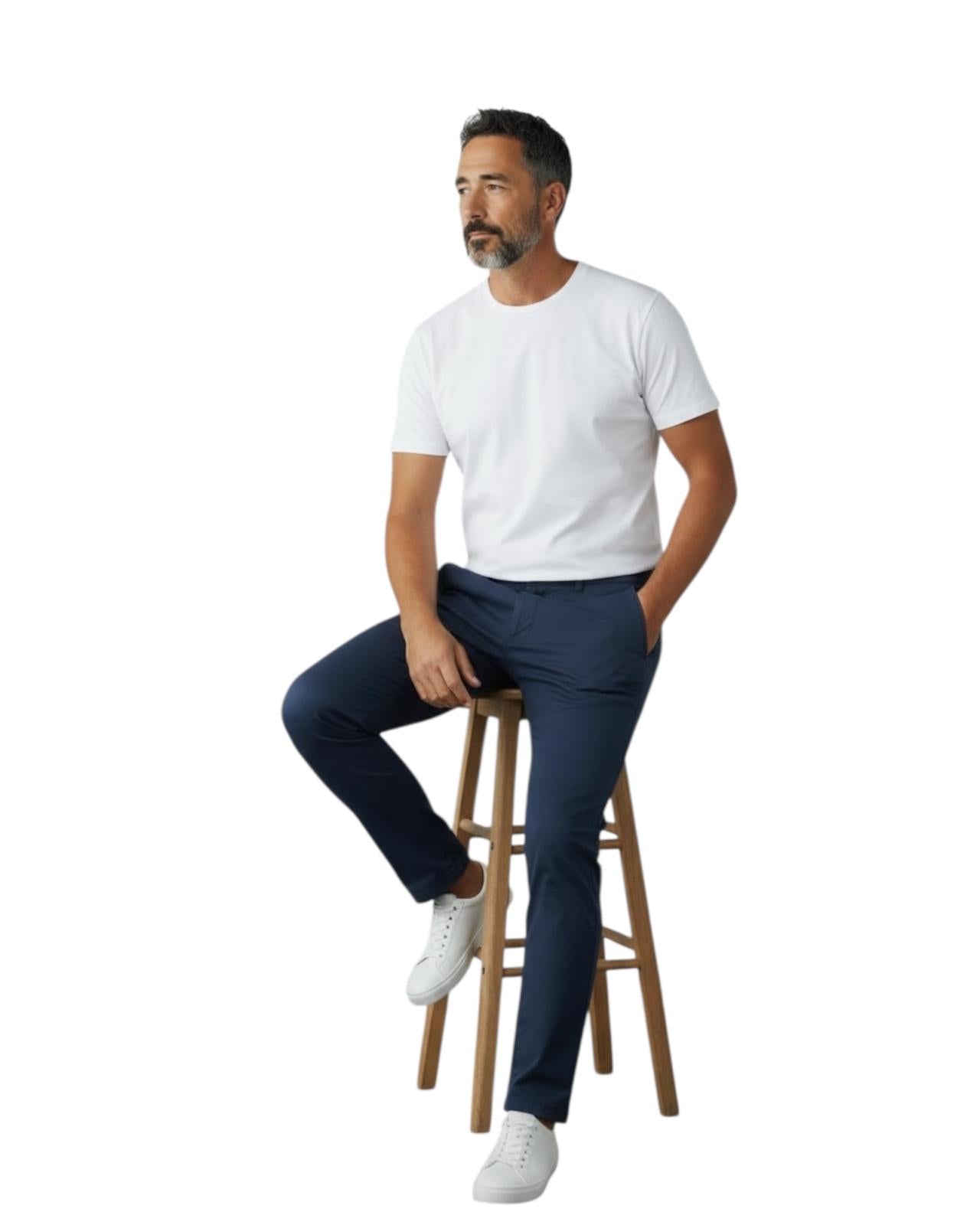 Indicode Jeans Pantalon Chino Elastico Inspring Sky Captain