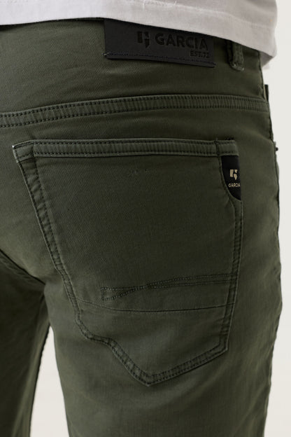 Garcia Jeans Bermuda Regular Elastica Russo Sage Green