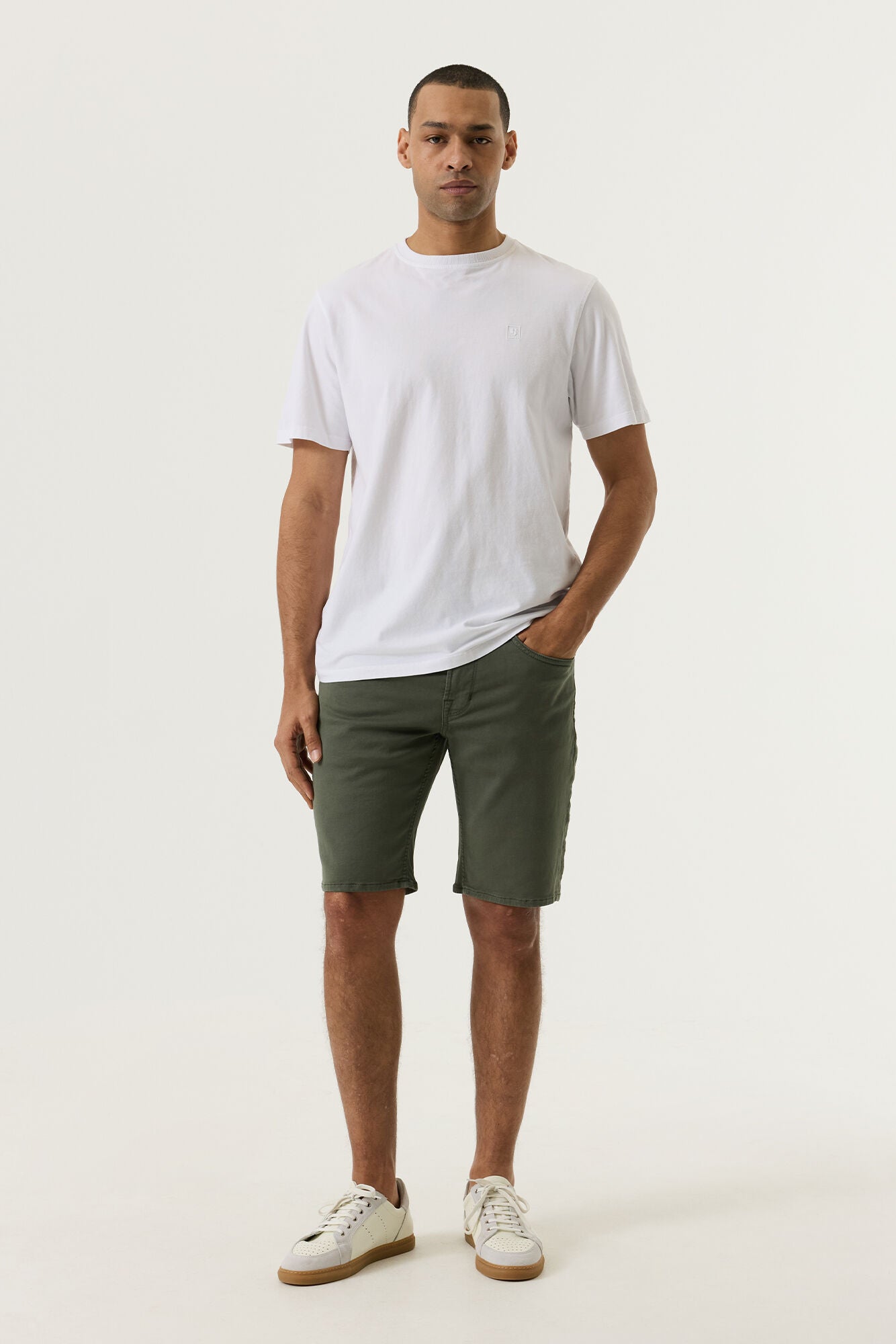 Garcia Jeans Bermuda Regular Elastica Russo Sage Green