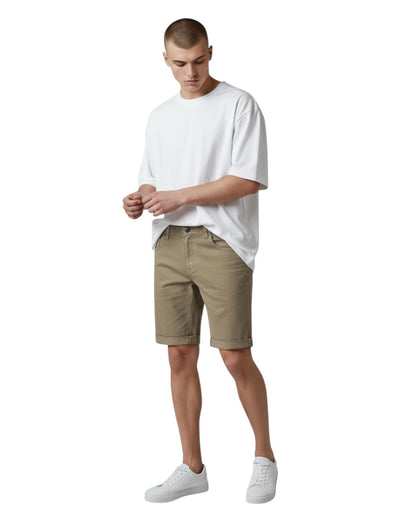 Indicode Jeans Bermuda Elastica Inbouillon Stone