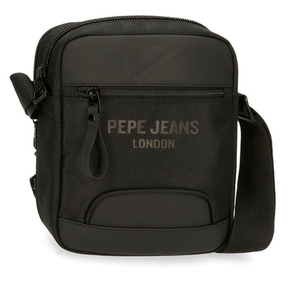 Bandolera Pepe Jeans Bromley Doble Bolsillo Negra