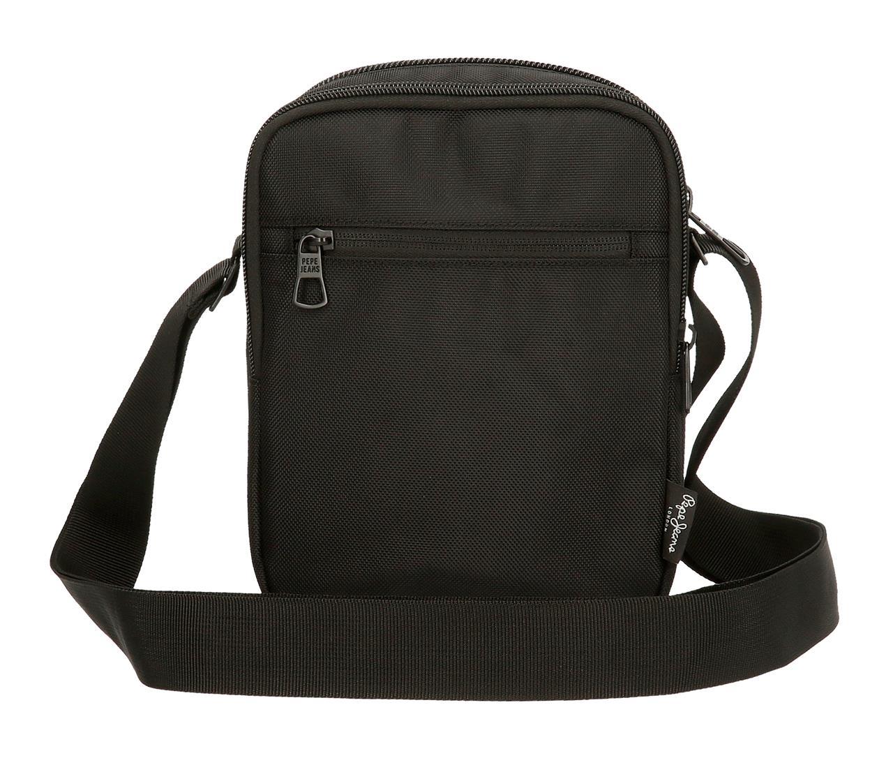 Bandolera Pepe Jeans Bromley Doble Bolsillo Negra
