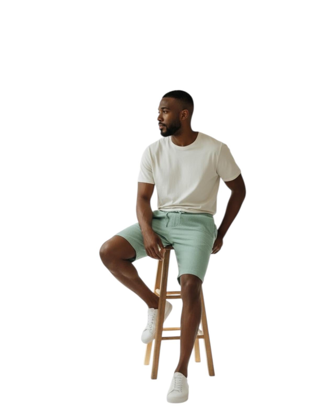 Indicode Jeans Bermuda de Lino Incordy Quiet Wave