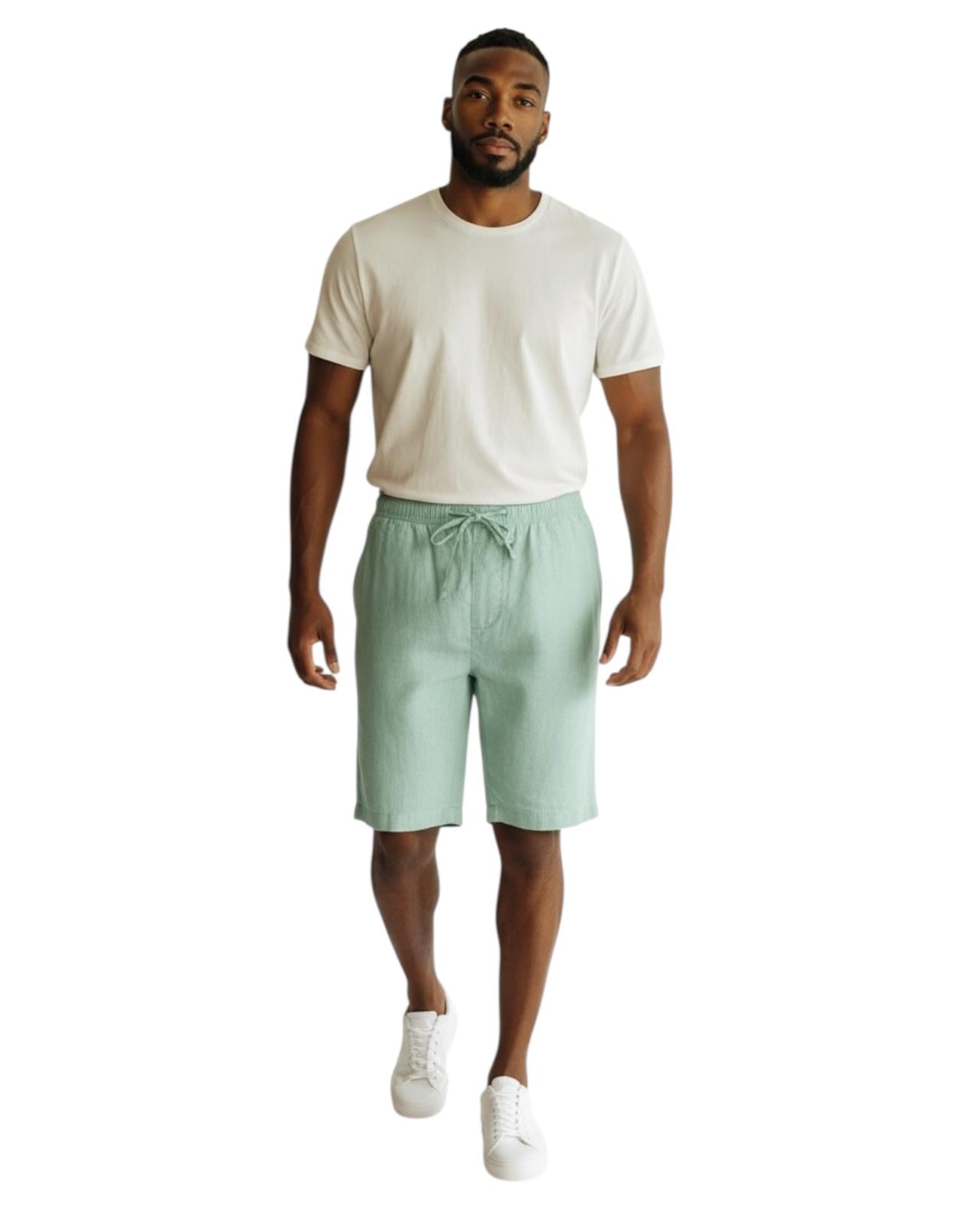 Indicode Jeans Bermuda de Lino Incordy Quiet Wave