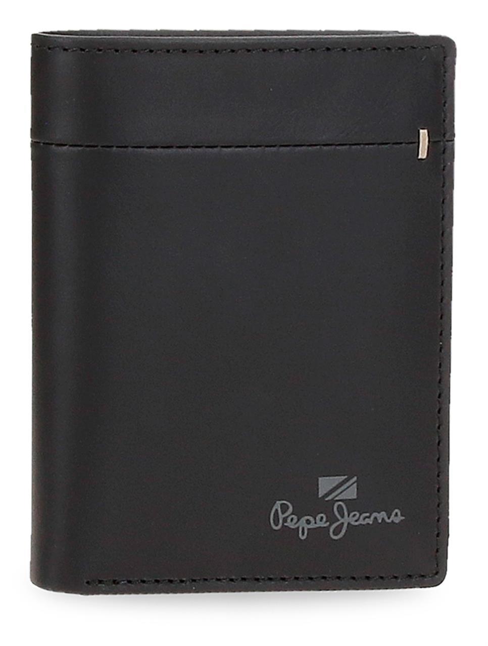 Billetero Vertical Con Monedero Pepe Jeans Negro