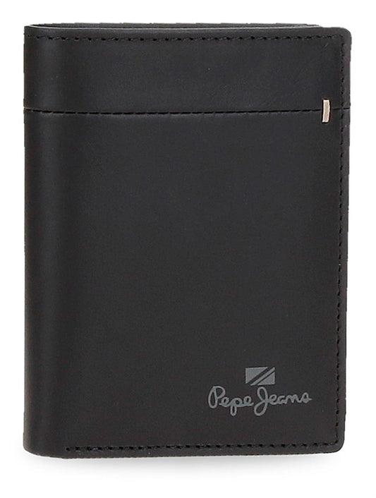 Billetero Vertical Con Monedero Pepe Jeans Negro