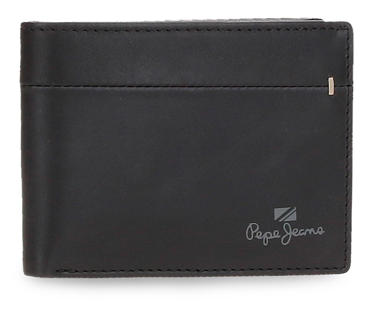 Billetero Horizontal Con Monedero Pepe Jeans Negro