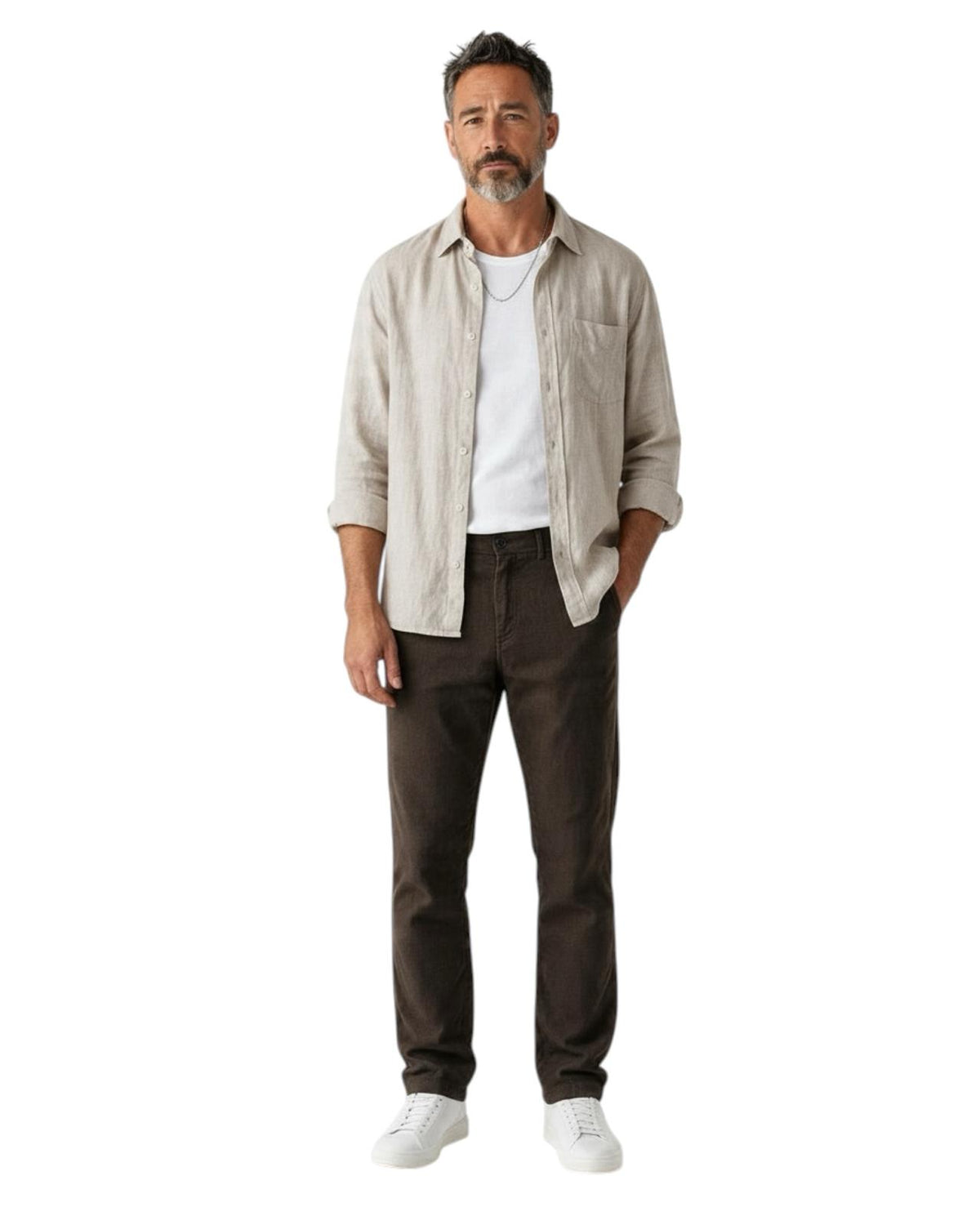 Carlos Córdoba Pantalón chino Alpes Regular Fit Brown