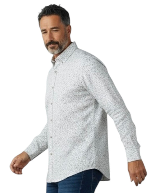 Dario Beltran Camisa Manga Larga Bucio Blanca