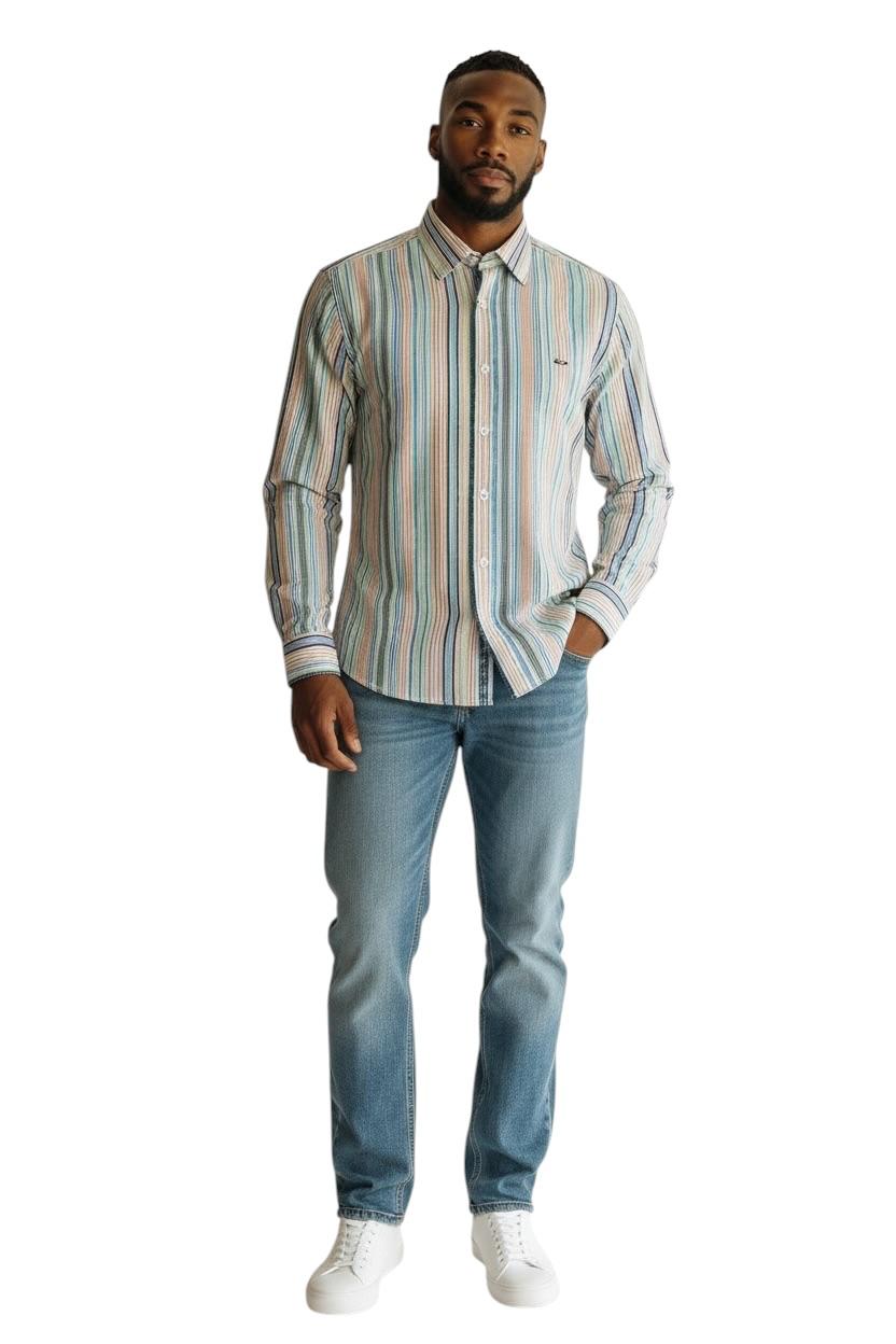 Dario Beltran Camisa Manga Larga Canto Blanca