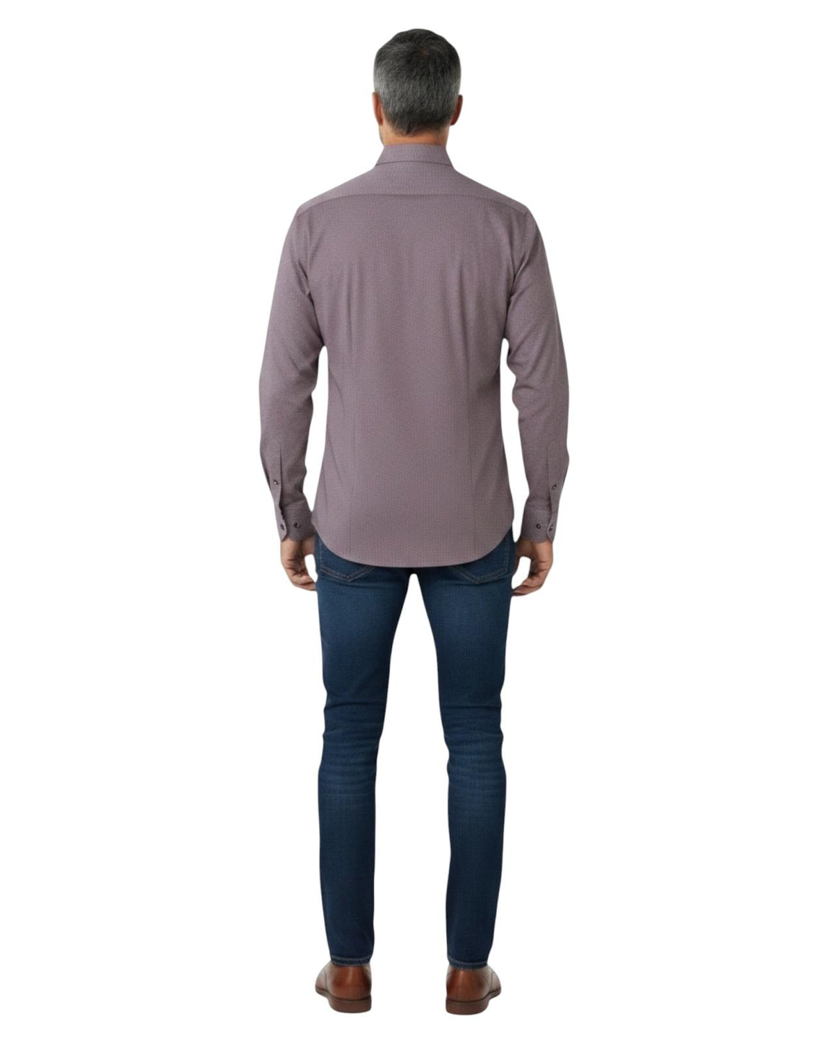Dario Beltran Camisa Manga Larga Slim Fit Dulzor Malva