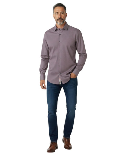 Dario Beltran Camisa Manga Larga Slim Fit Dulzor Malva
