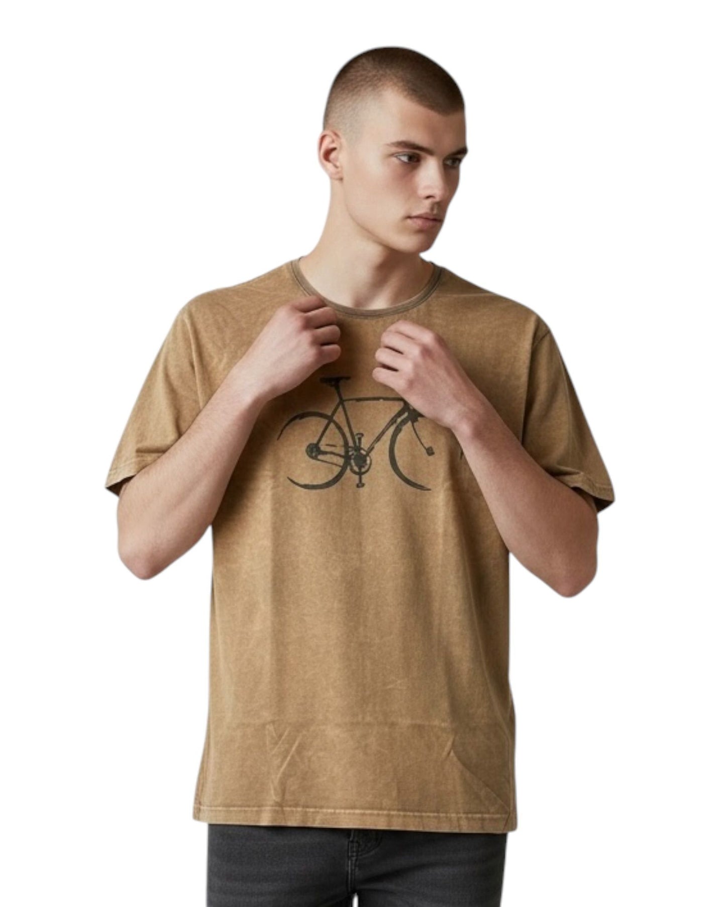 Camiseta Manga Corta Finestreta Escapada Mostaza