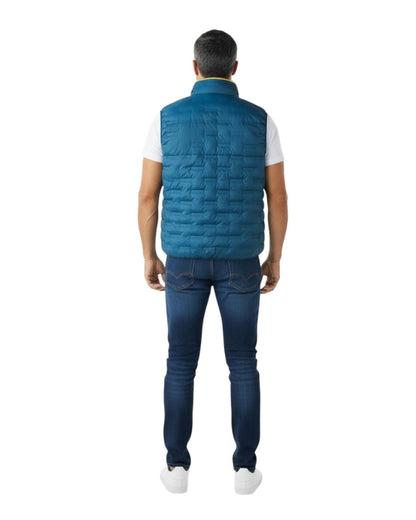 Dario Beltran Chaleco Acolchado Geométrico Azul Duck