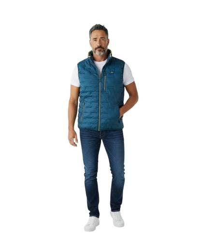 Dario Beltran Chaleco Acolchado Geométrico Azul Duck